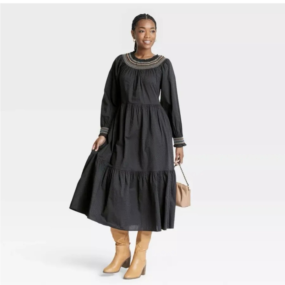 UNIVERSAL THREAD DRESS-black - Picture 2 of 11